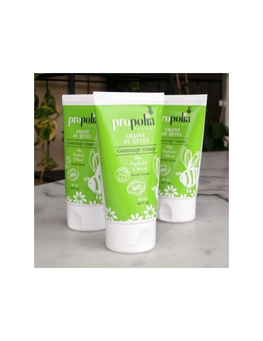 Gommage visage à la gelée royale, miel et pollen