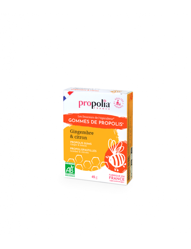 Gommes à la Propolis, Citron & Gingembre BIO