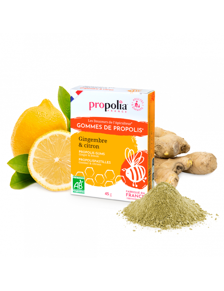 Gommes à la Propolis, Citron & Gingembre BIO