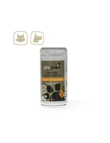 Poudre de soin cutané pour chiens et chats