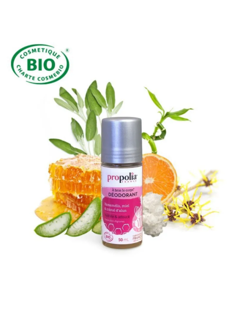 Déodorant Bio Hamamélis, Miel & Cristal d'alun