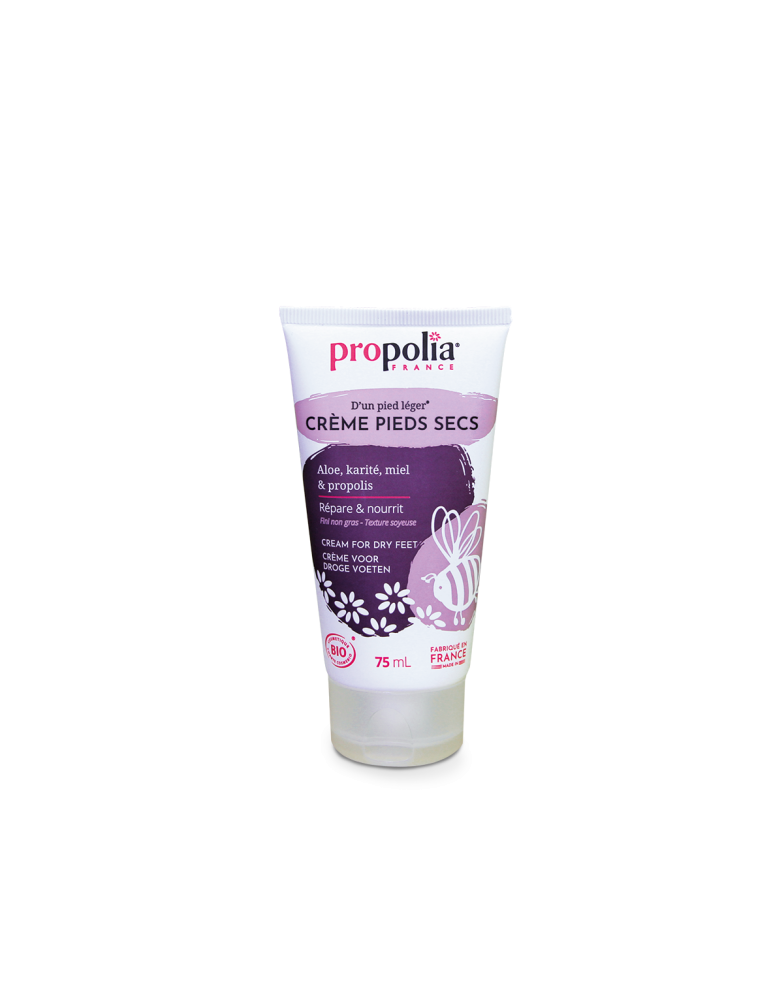 Crème pieds secs avec Aloès, Karité, Propolis BIO