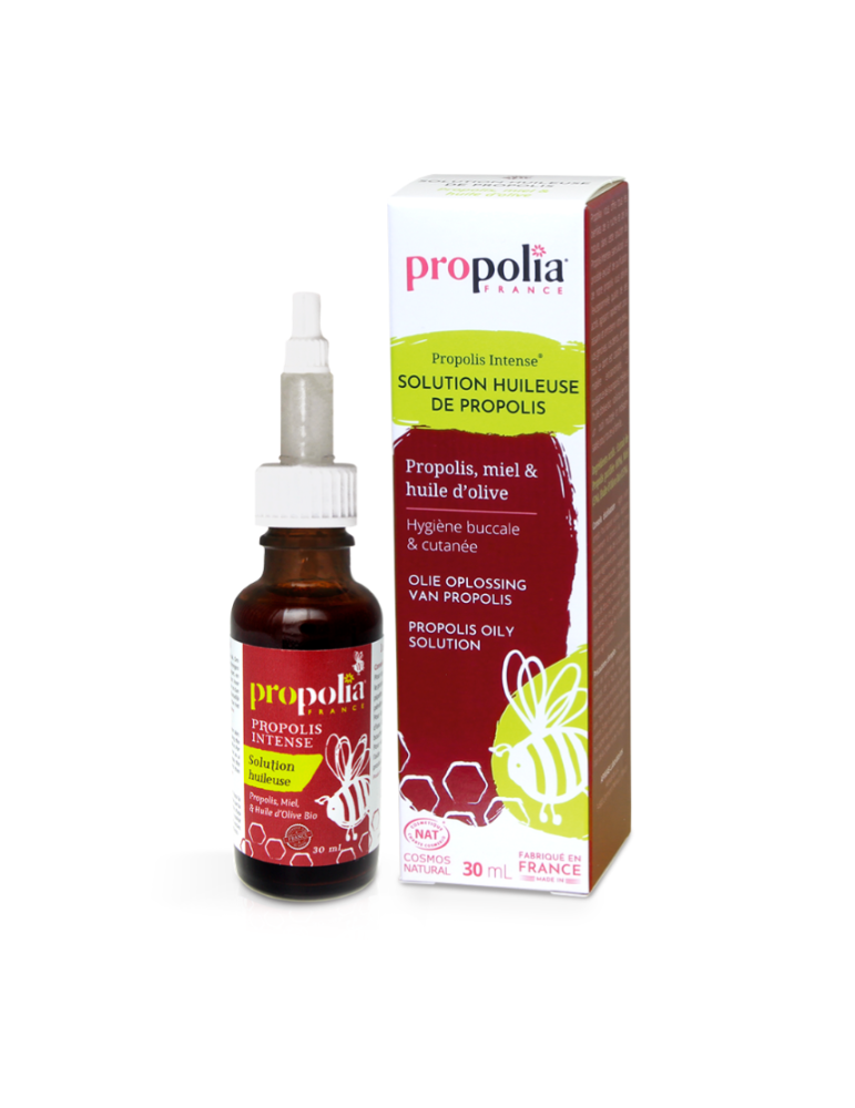 Solution Huileuse de Propolis, Miel, Huile d'Olive BIO