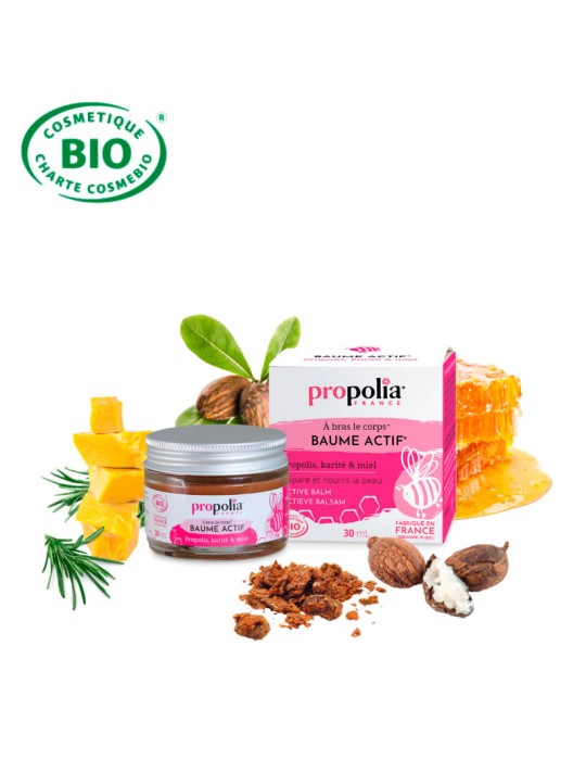 Baume Actif BIO de Propolis, Karité, Miel
