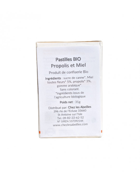 Bonbons Pastilles Propolis & miel, BIO